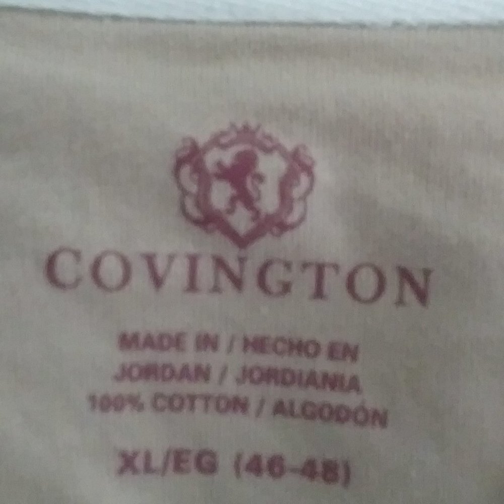Covington 3 button Long Sleeve Shirt. 100% Cotton, Size XL. Brand New Condition - Picture 2 of 2